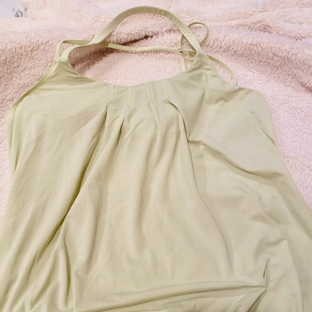 Iululemon size 6 lined yoga top cross back
